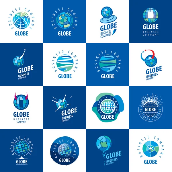 Modelo de logotipo da Terra. Signo do globo —  Vetores de Stock