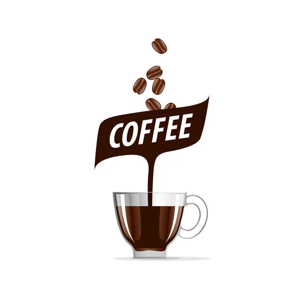 Logotipo vectorial para café — Archivo Imágenes Vectoriales