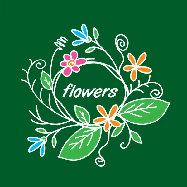 Logo vector de flor — Vector de stock