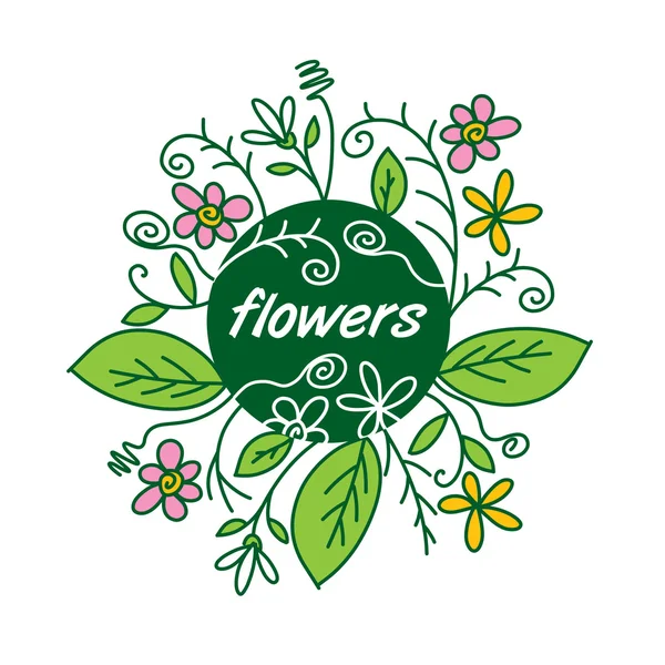 Kwiat logo wektor — Wektor stockowy