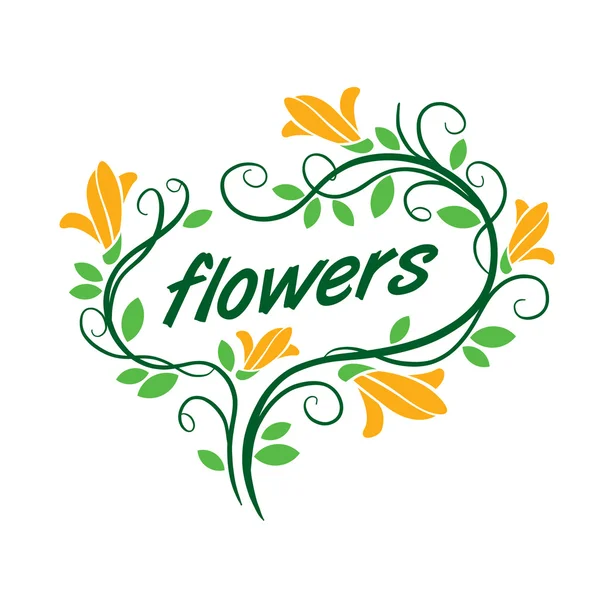 Logo vector de flor — Vector de stock