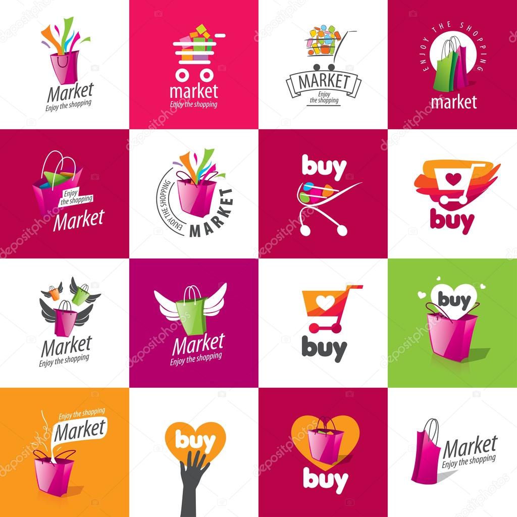 Vector logo template for shopping. Concepts and ideas