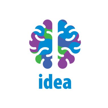 Vektör beyin logosu