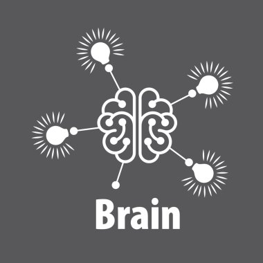 Vektör beyin logosu