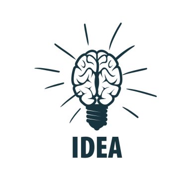 Vektör beyin logosu