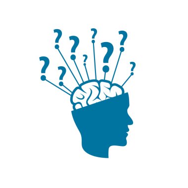 Vektör beyin logosu