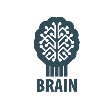 Vektör beyin logosu