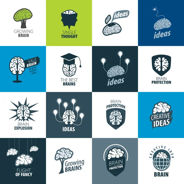 Διάνυσμα εγκεφάλου λογότυπο — Διανυσματικό Αρχείο
