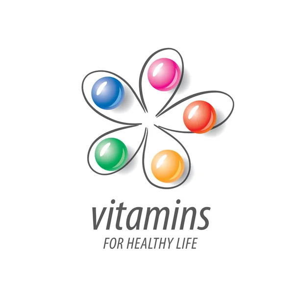 Vector logo vitaminas — Archivo Imágenes Vectoriales