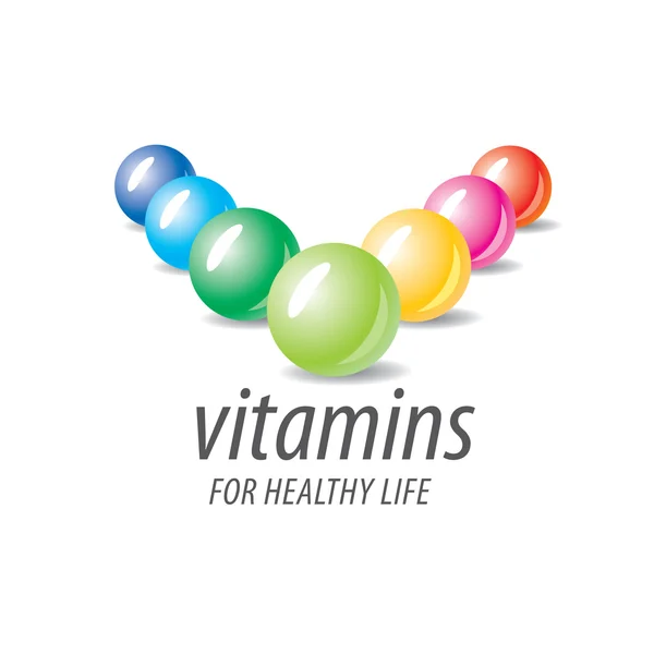 Vector logo vitaminas — Archivo Imágenes Vectoriales