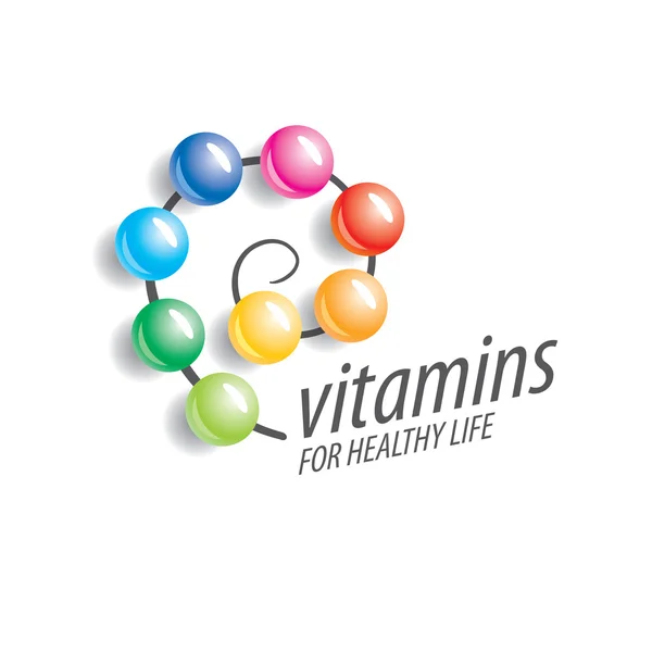 Vector logo vitaminas — Archivo Imágenes Vectoriales