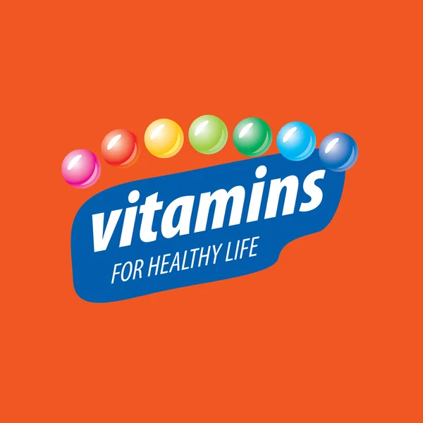 Vector logo vitaminas — Archivo Imágenes Vectoriales