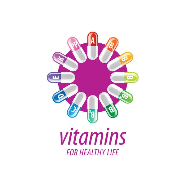 Vector logo vitaminen — Stockvector