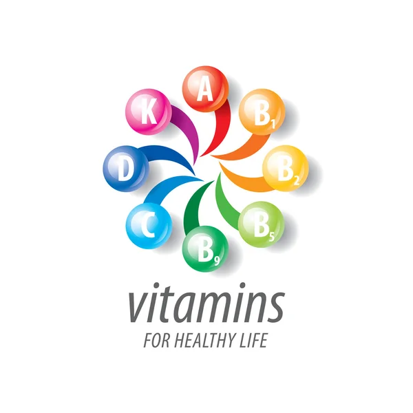 Vektör logo vitaminler — Stok Vektör