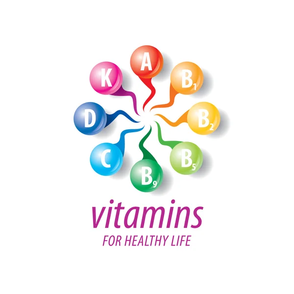 Vektorové logo vitamíny — Stockový vektor