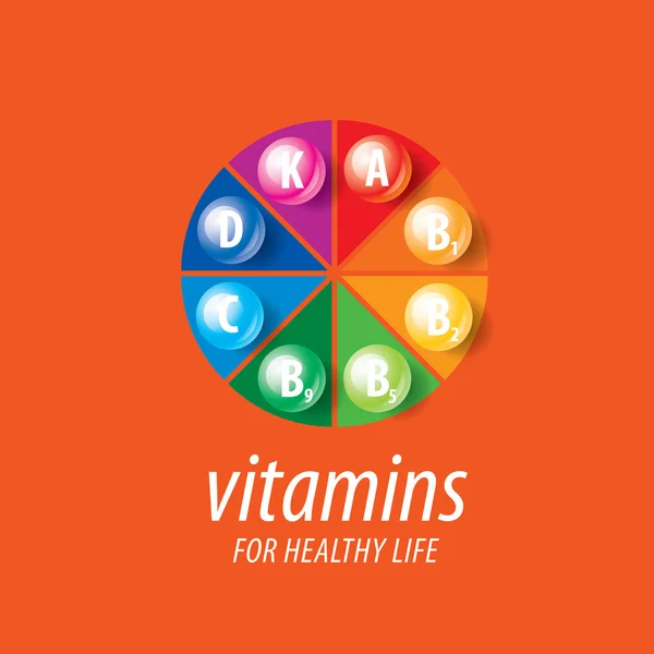 Векторний логотип вітаміни — стоковий вектор