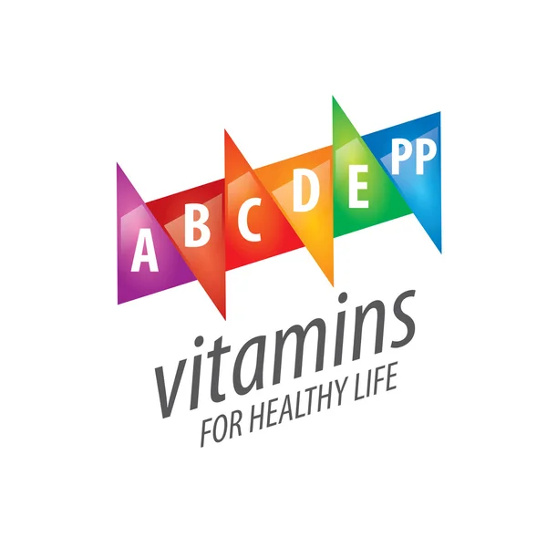 Vector logo vitaminas — Vector de stock