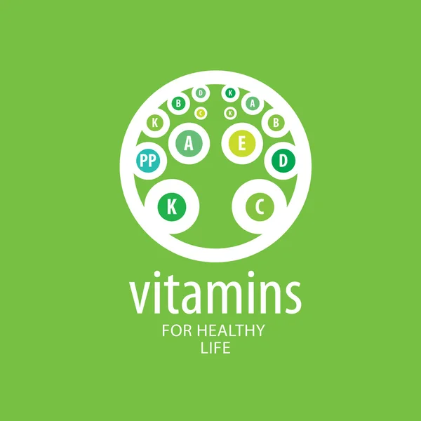Vector logo vitaminas — Vector de stock