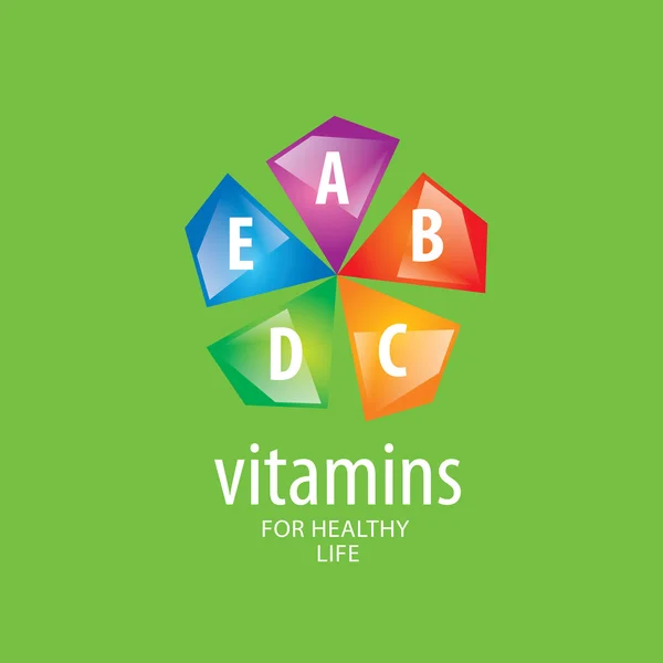 Vetor logotipo vitaminas — Vetor de Stock