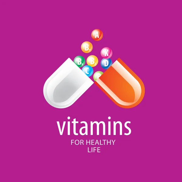 Vektör logo vitaminler — Stok Vektör
