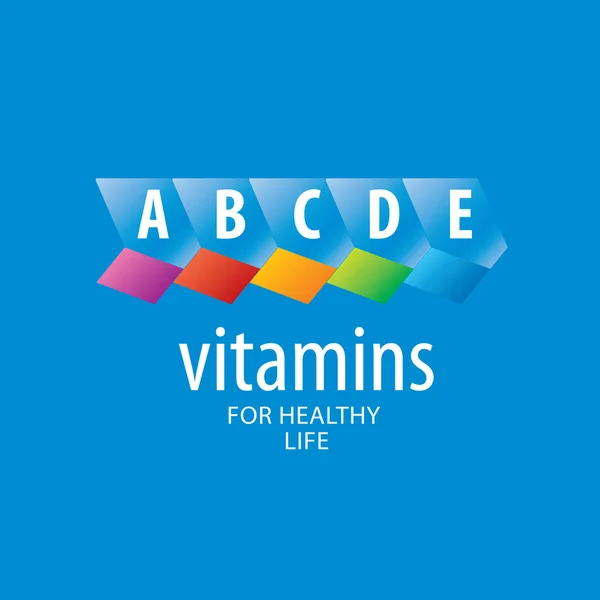 Vector logo vitaminas — Archivo Imágenes Vectoriales