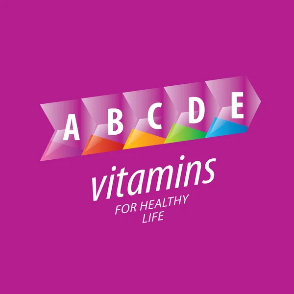 Vector logo vitaminas — Vector de stock