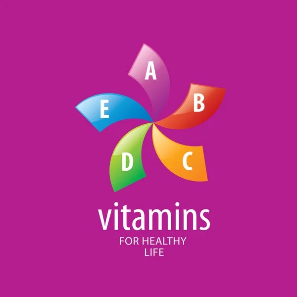 Vector logo vitaminas — Archivo Imágenes Vectoriales