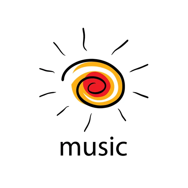 Vector logo muziek — Stockvector