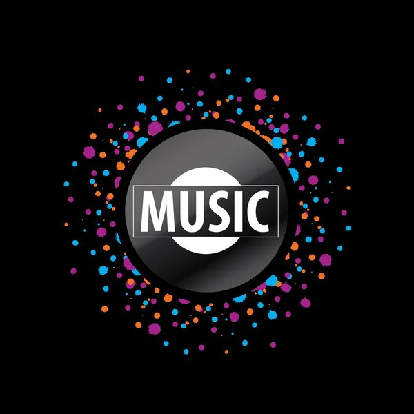 Musica logo vettoriale — Vettoriale Stock