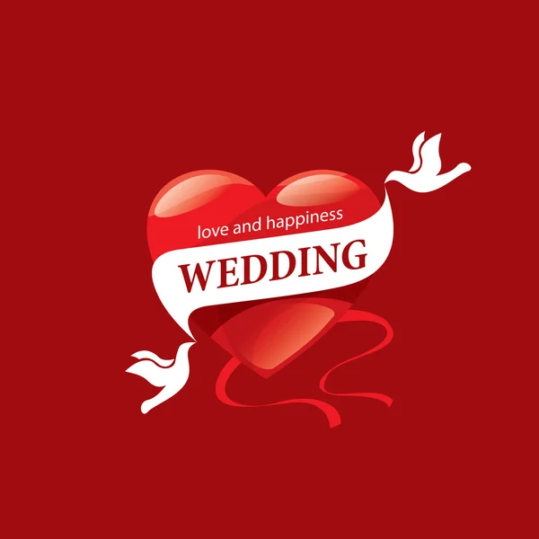 Vektor-Logo Hochzeit — Stockvektor