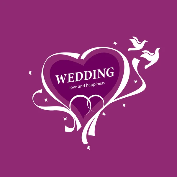 Векторный логотип свадьбы — стоковый вектор