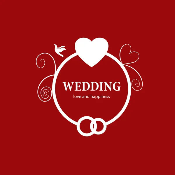 Vektor-Logo Hochzeit — Stockvektor
