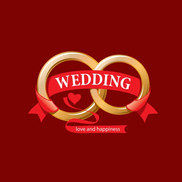 Vector logo wedding — Stock Vector