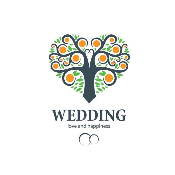 Vetor logotipo casamento — Vetor de Stock