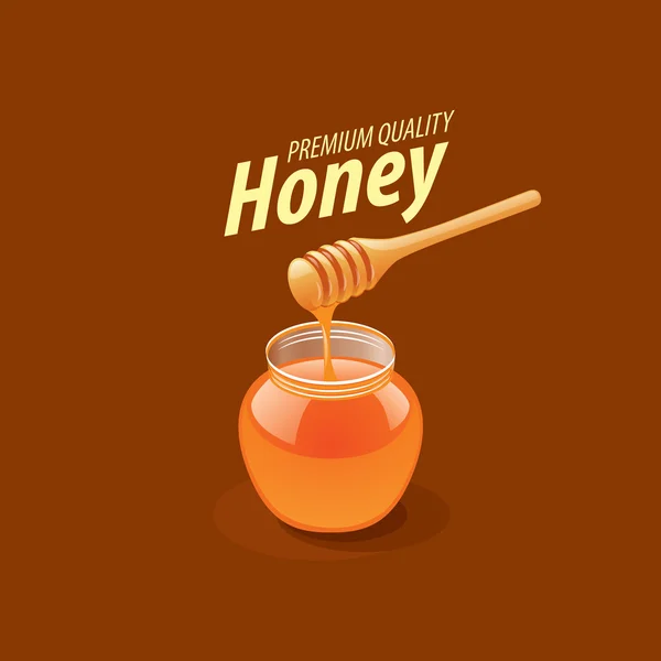 Logotipo do mel vector — Vetor de Stock