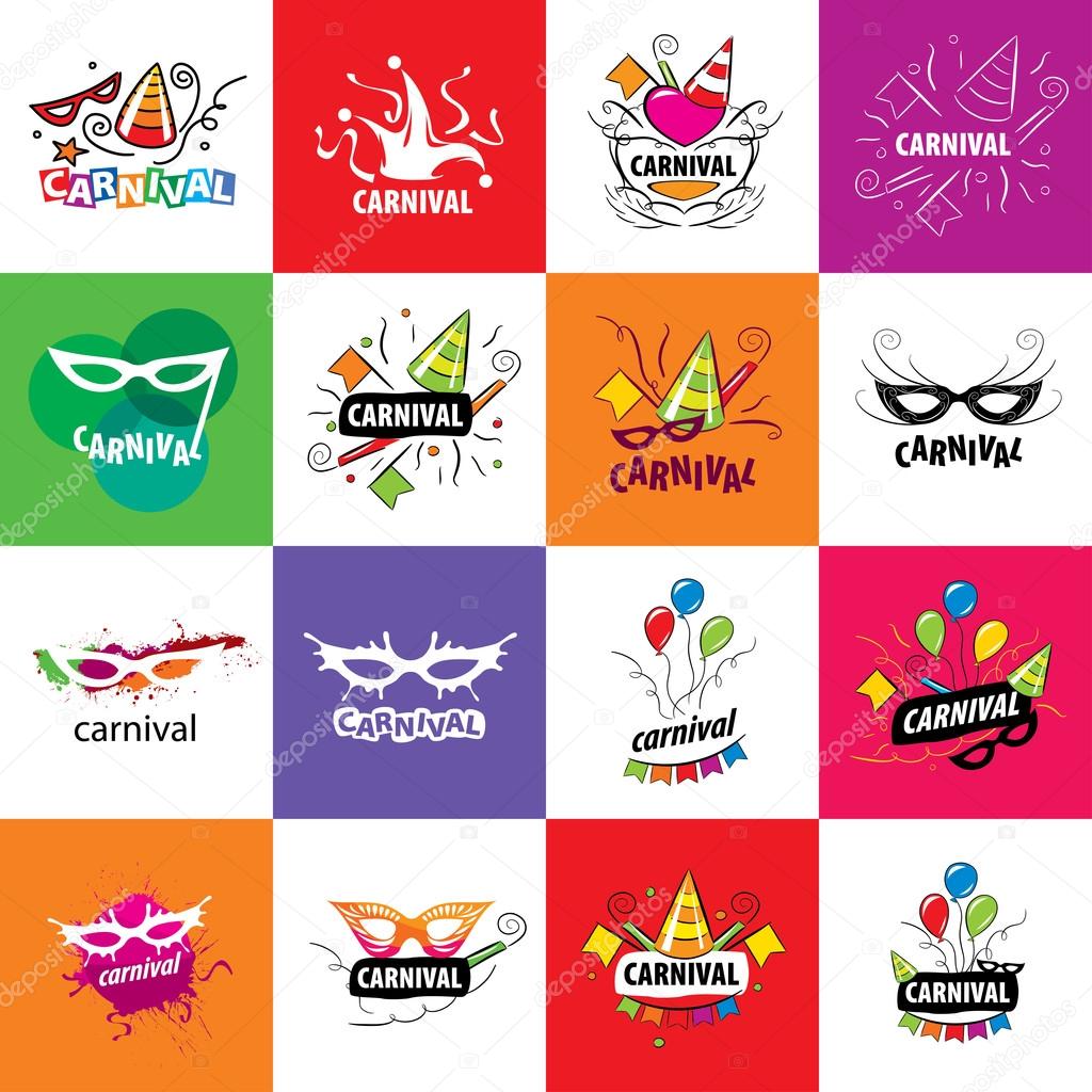 Abstract logo template carnival or festival. Vector illustration