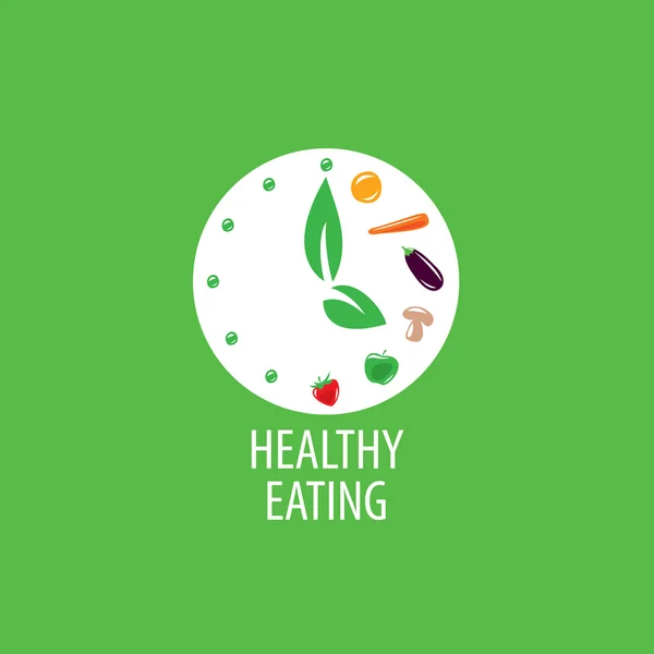 Vector logo healthy eating — Stock Vector