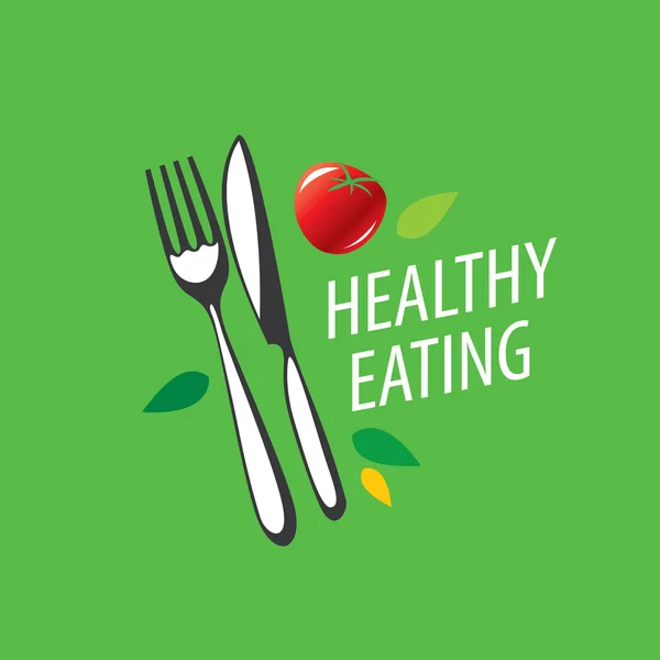 Vector logo healthy eating — Stock Vector