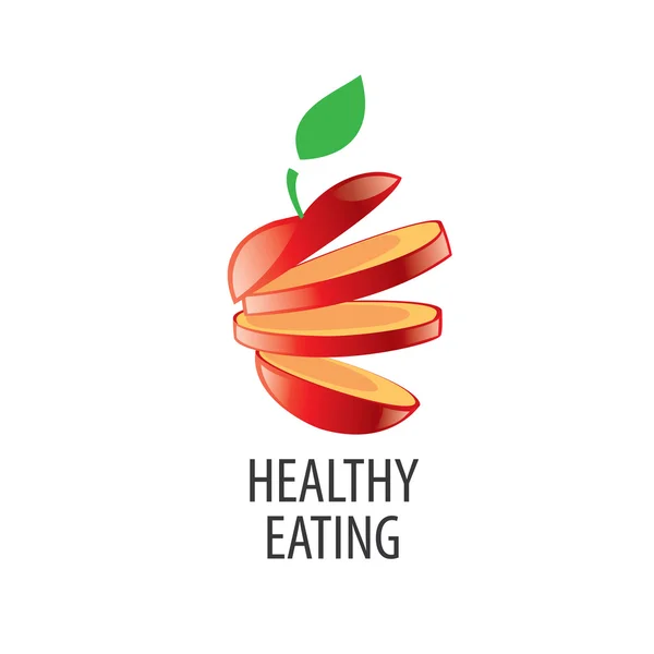 Vector logo healthy eating — Stock Vector