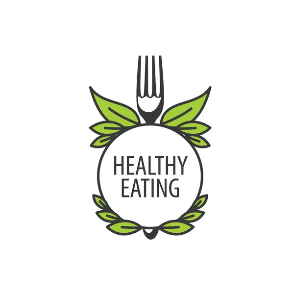 Vector logo healthy eating — Stock Vector