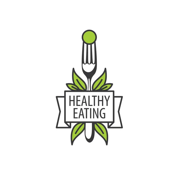 Vector logo healthy eating — Stock Vector