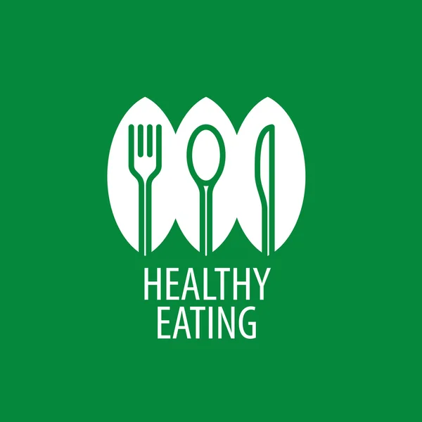 Vector logo healthy eating — Stock Vector