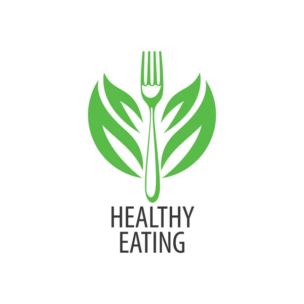 Vector logo alimentación saludable — Vector de stock