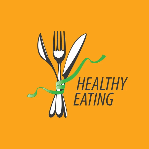 Vektor logo az egészséges táplálkozás — Stock Vector