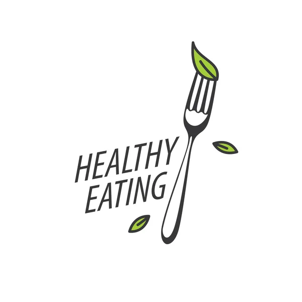 Vector logo healthy eating — Stock Vector