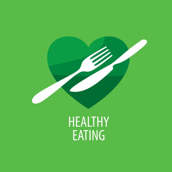 Vector logo healthy eating — Stock Vector