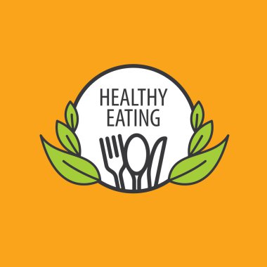 vektör logo sağlıklı beslenme