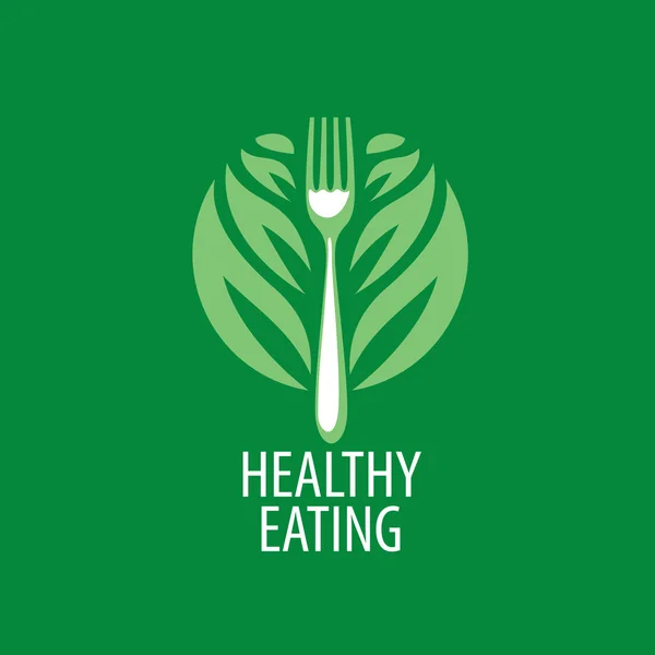 ベクトルのロゴの健康的な食事 — ストックベクタ