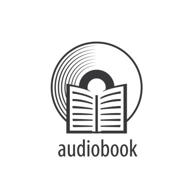 Audiobook. Vektör logo şablonu