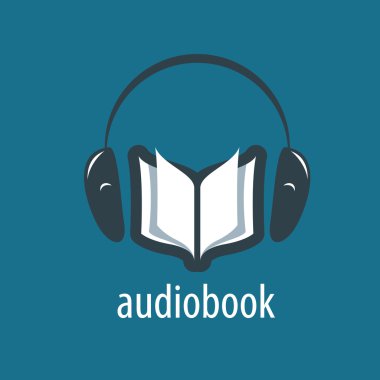 Audiobook. Vektör logo şablonu